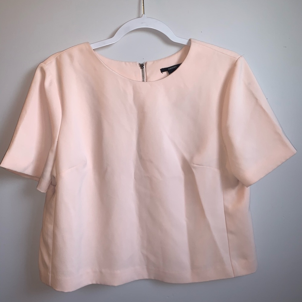 Forever 21 blush pink crop top
